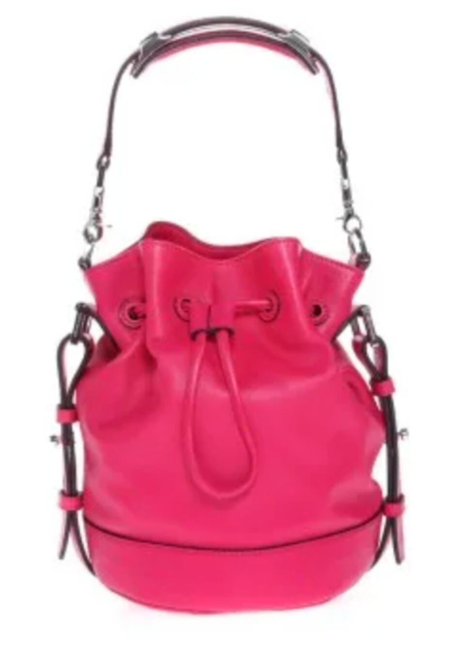 Mackage pink leather bucket bag